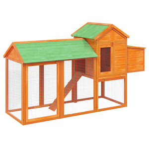 vidaXL H&ouml;nshus brun 193x65x117 cm massiv furu