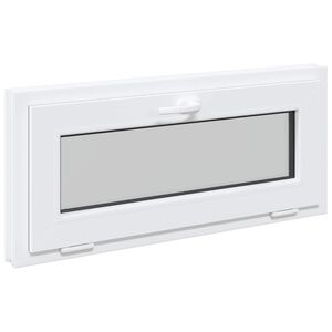 vidaXL K&auml;llarf&ouml;nster RISOR 90 x 40 cm PVC och glas Vit