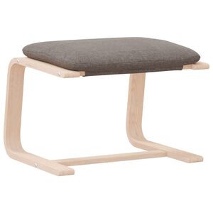 vidaXL Fotpall taupe 51x41x40 cm tyg