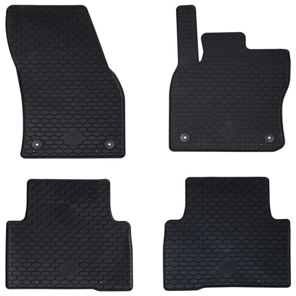 vidaXL Bilmatta 4 pcs Svart VW TIGUAN , f&ouml;r TOURAN TPE