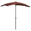 vidaXL Parasoll med st&aring;ng 200x130 cm terrakotta