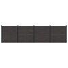 vidaXL St&auml;ngselpanel 4 pcs WPC och aluminium Svart