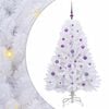 vidaXL Plast Hingad Julgran med 150 LED-lampor Vit 150 cm PVC och St&aring;l