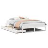 vidaXL S&auml;ngram utan madrass vit 140x190 cm massiv furu