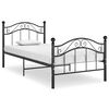 vidaXL S&auml;ngram utan madrass svart metall 90x200 cm