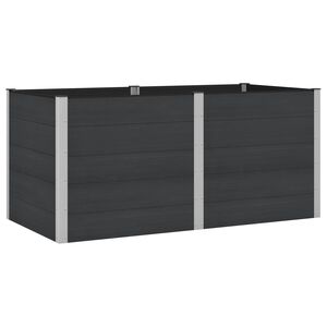 vidaXL Upph&ouml;jd odlingsl&aring;da Svart 200 x 100 x 91 cm