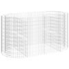 vidaXL Planteringsgabion galvaniserat j&auml;rn 200x100x100 cm
