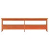 vidaXL Skob&auml;nk vaxbrun 160x28x45 cm massiv furu