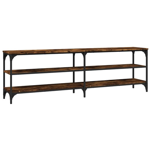 vidaXL Tv-bänk rökfärgad ek 160x30x50 cm konstruerat trä