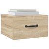 vidaXL V&auml;ggmonterade s&auml;ngbord 2 st sonoma-ek 35x35x20 cm