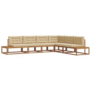 vidaXL Utomhussoffset Naturlig och Beige