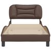 vidaXL Bed Frame without Mattress "Hvar" Brown 80x200 cm Faux Leather