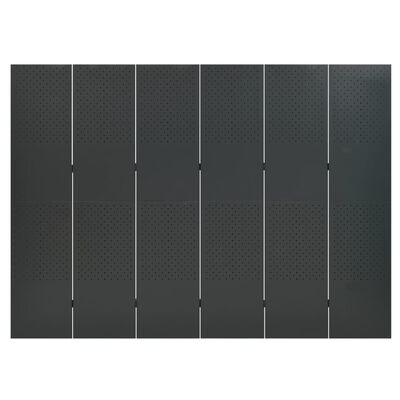 vidaXL Rumsavdelare 6 paneler 2 st antracit 240 x 180 cm stål