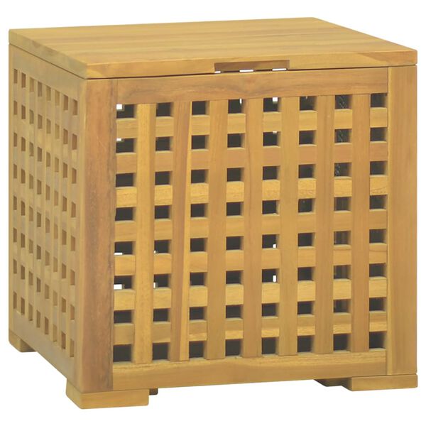 vidaXL F&ouml;rvaringsl&aring;da 40x40x40 cm massiv teak
