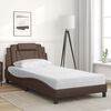 vidaXL Bed "Viana" with Mattress Brown 100x200 cm Faux Leather