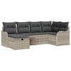 vidaXL Tr&auml;dg&aring;rdsoffset 6 st Poly rattan