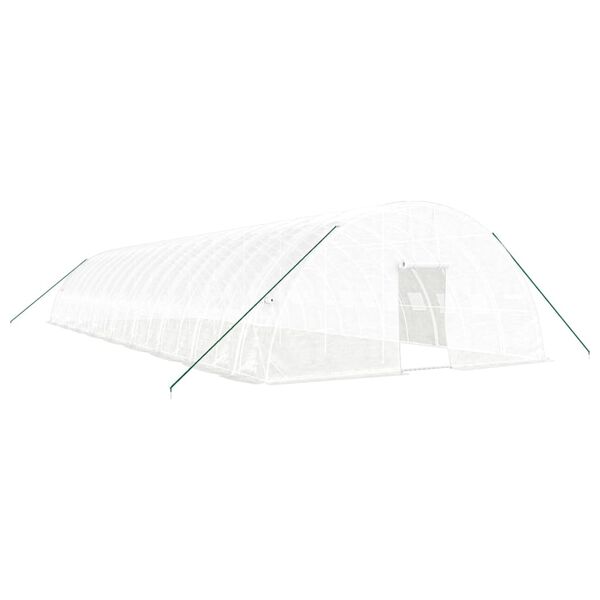 vidaXL V&auml;xthus med st&aring;lram vit 108 m&sup2; 18x6x2,85 m