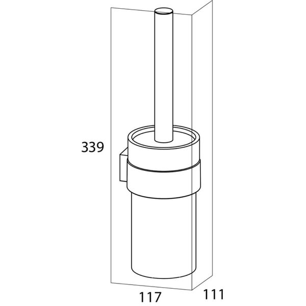 Tiger Toalettborste och h&aring;llare Nomad Svart 249930746
