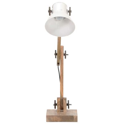 vidaXL Skrivbordslampa industriell vit rund 58x18x90 cm E27