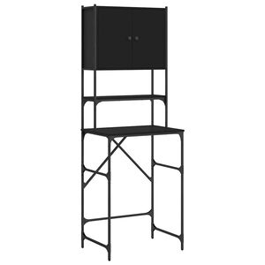 vidaXL Tv&auml;ttmaskinssk&aring;p svart 68x48,5x194 cm