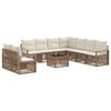 vidaXL Tr&auml;dg&aring;rdsoffset 10 pcs Beige konstrotting
