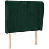 vidaXL S&auml;nggavel med kanter m&ouml;rkgr&ouml;n 93x23x118/128 cm sammet