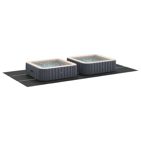 vidaXL Bottenmatta f&ouml;r pool Svart 750 x 372 x 0,1 cm Syntetiskt tyg