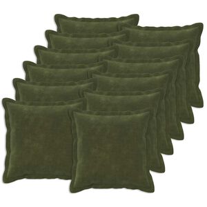 vidaXL Kudde med kudde HOUTEN 12 st Gr&ouml;n Mikrofiber Fleece