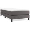 vidaXL Boxspring-s&auml;ngram gr&aring; 100x200 cm konstl&auml;der