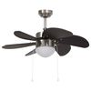 vidaXL Takfl&auml;kt med lampa 76 cm m&ouml;rkbrun