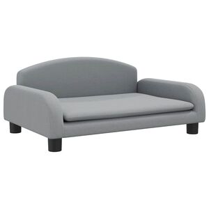 vidaXL Barnsoffa ljusgr&aring; 70x45x30 cm tyg