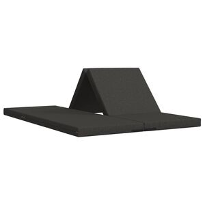 vidaXL F&auml;llbar Soffbed 70 x 67 x 48 cm M&ouml;rkgr&aring;