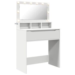 vidaXL S&auml;ngrum Smyckesbord Vit 80 x 39,6 x 135 cm Konstruerat tr&auml;