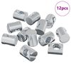 vidaXL F&auml;stdon f&ouml;r tunnor 12 pcs Silver M6 x 13 mm Metall