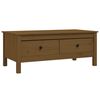 vidaXL Soffbord honungsbrun 100x50x40 cm massiv furu