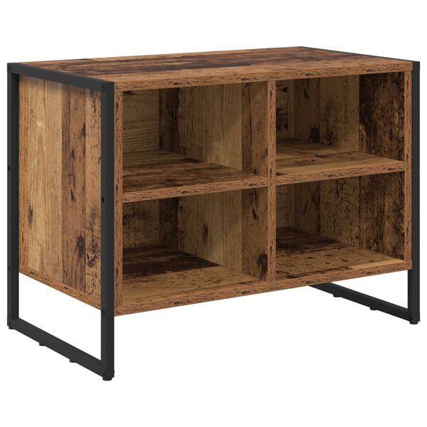 vidaXL Skoskåp med lagring Gammalt trä 60 x 35 x 44 cm Konstruerat trä