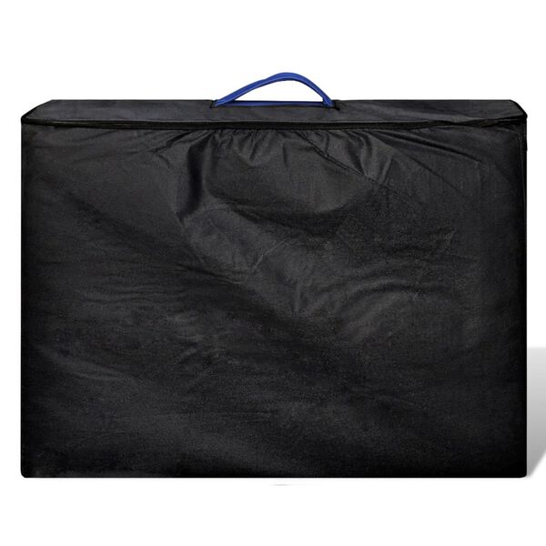 vidaXL Hopfällbar massagebänk med 4 sektioner träram blå