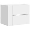 vidaXL V&auml;ggmonterade s&auml;ngbord 2 st vit 45x30x35 cm