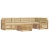 vidaXL Utomhussoffset 6 st Vit och Beige Polyester