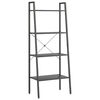 vidaXL Hylla 4 plan svart 56x35x140 cm