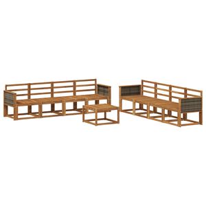 vidaXL Utomhussoffset 7 pcs Naturlig Massivt Akaciatr&auml;