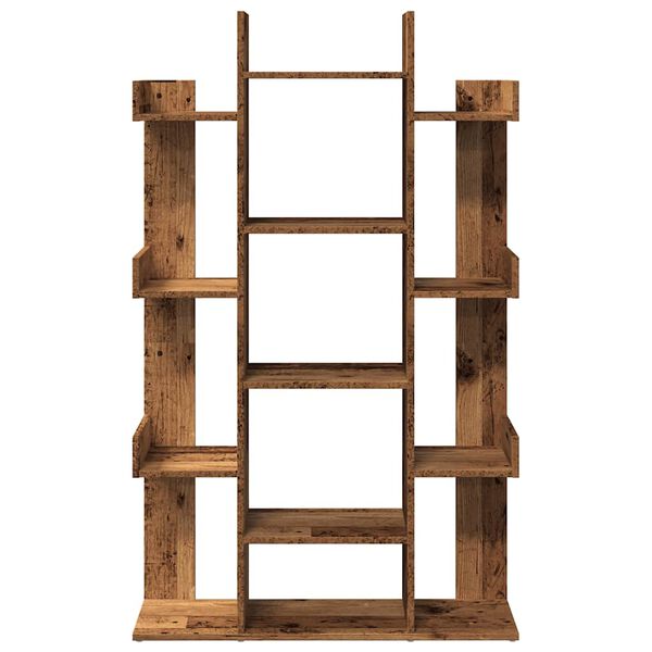 vidaXL Bokhylla åldrat trä 86x25,5x140 cm konstruerat trä