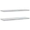 vidaXL V&auml;gghyllor 2 st 100x30 cm silver rostfritt st&aring;l