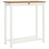 vidaXL Barbord 100x40x110 cm massiv ek