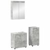vidaXL Badrumsm&ouml;belset TULUM 3 pcs Betonggr&aring; 60 x 34 x 63 cm