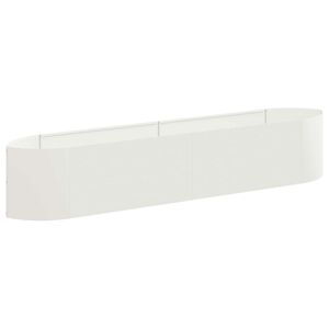 vidaXL H&ouml;jd Tr&auml;dg&aring;rdsb&auml;dd Vit 220 x 40 x 40 cm St&aring;l