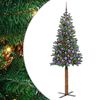 vidaXL Smal julgran Gr&ouml;n 180 cm PVC och solid furu