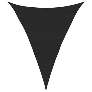 vidaXL Solsegel 160 g/m&sup2; triangul&auml;r svart 5x7x7 m HDPE