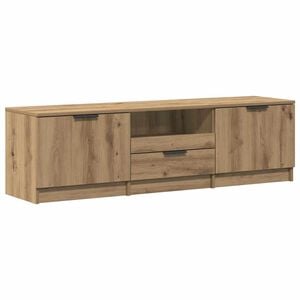 vidaXL TV-sk&aring;p hantverksm&auml;ssig ek 140x35x40 cm konstruerat tr&auml;