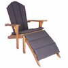vidaXL Adirondackstol f&ouml;r tr&auml;dg&aring;rden med fotst&ouml;d Naturlig